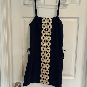 Lilly Pulitzer Mini Dress with Intricate Gold Detailing